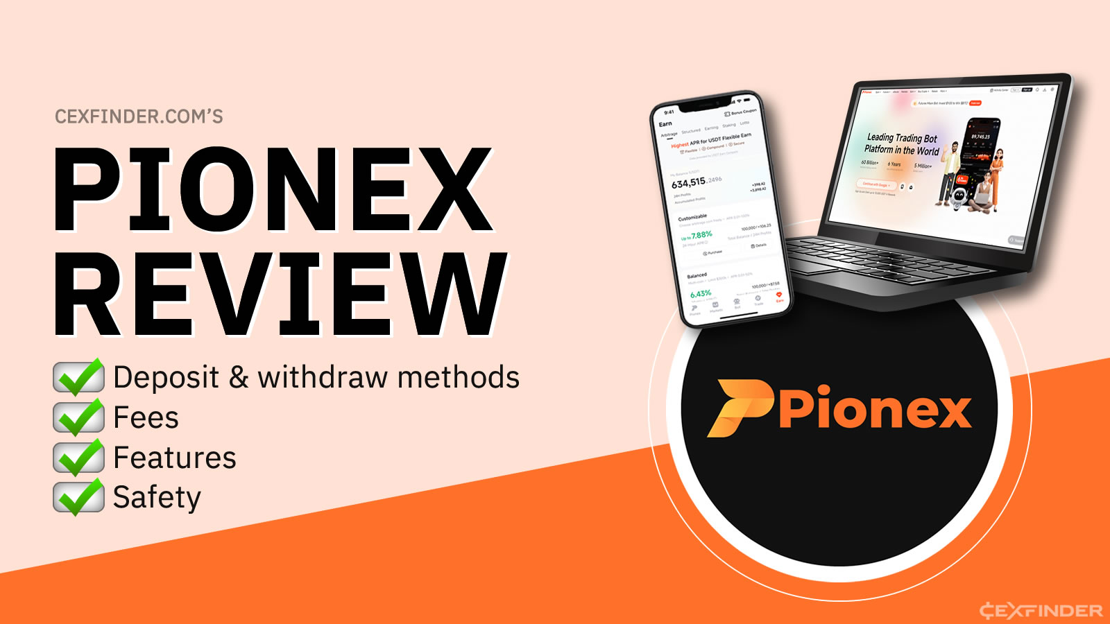 Pionex Review 2026: Deposits, Fees, Markets & Safety - Cexfinder
