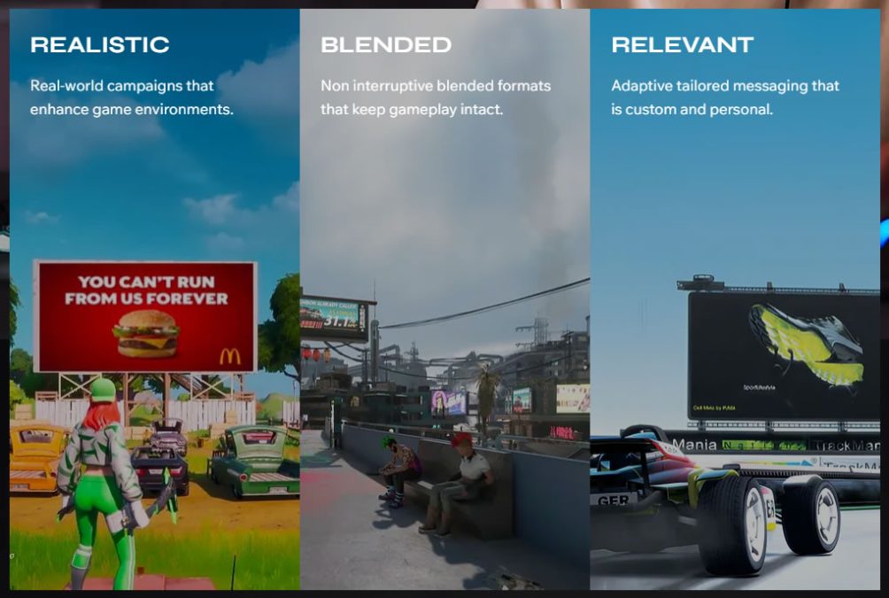 Cros in game advertisements