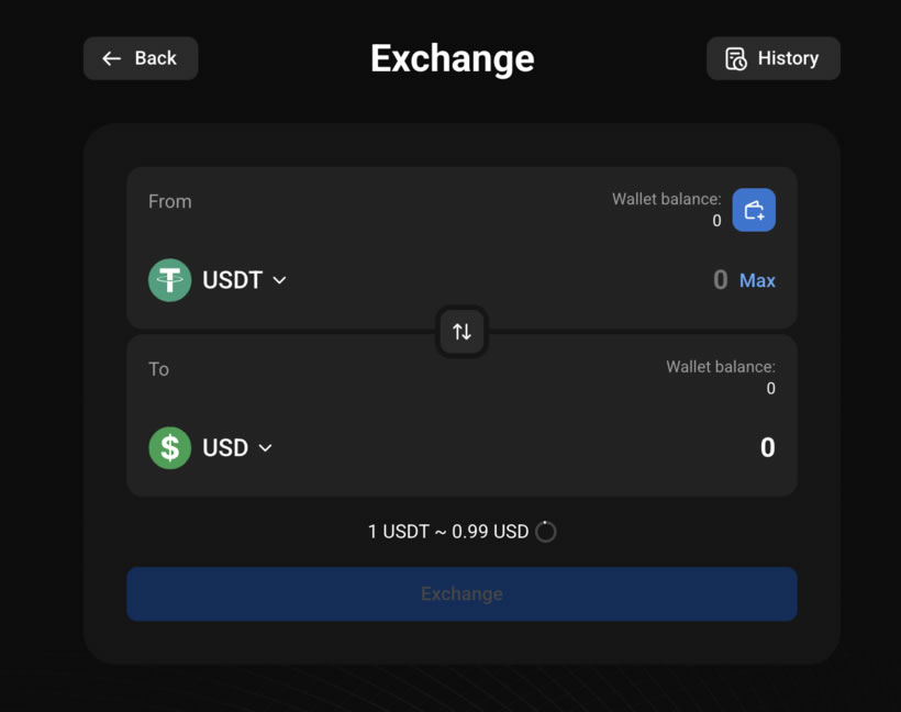 PrimeXBT Quick Exchange
