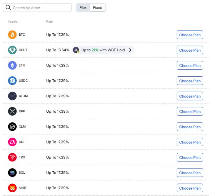 WhiteBIT Fixed Lending Plans