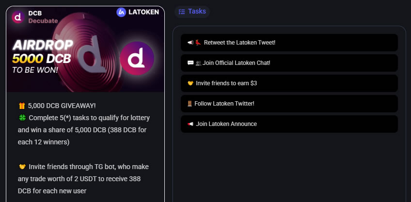LATOKEN DCB Airdrop