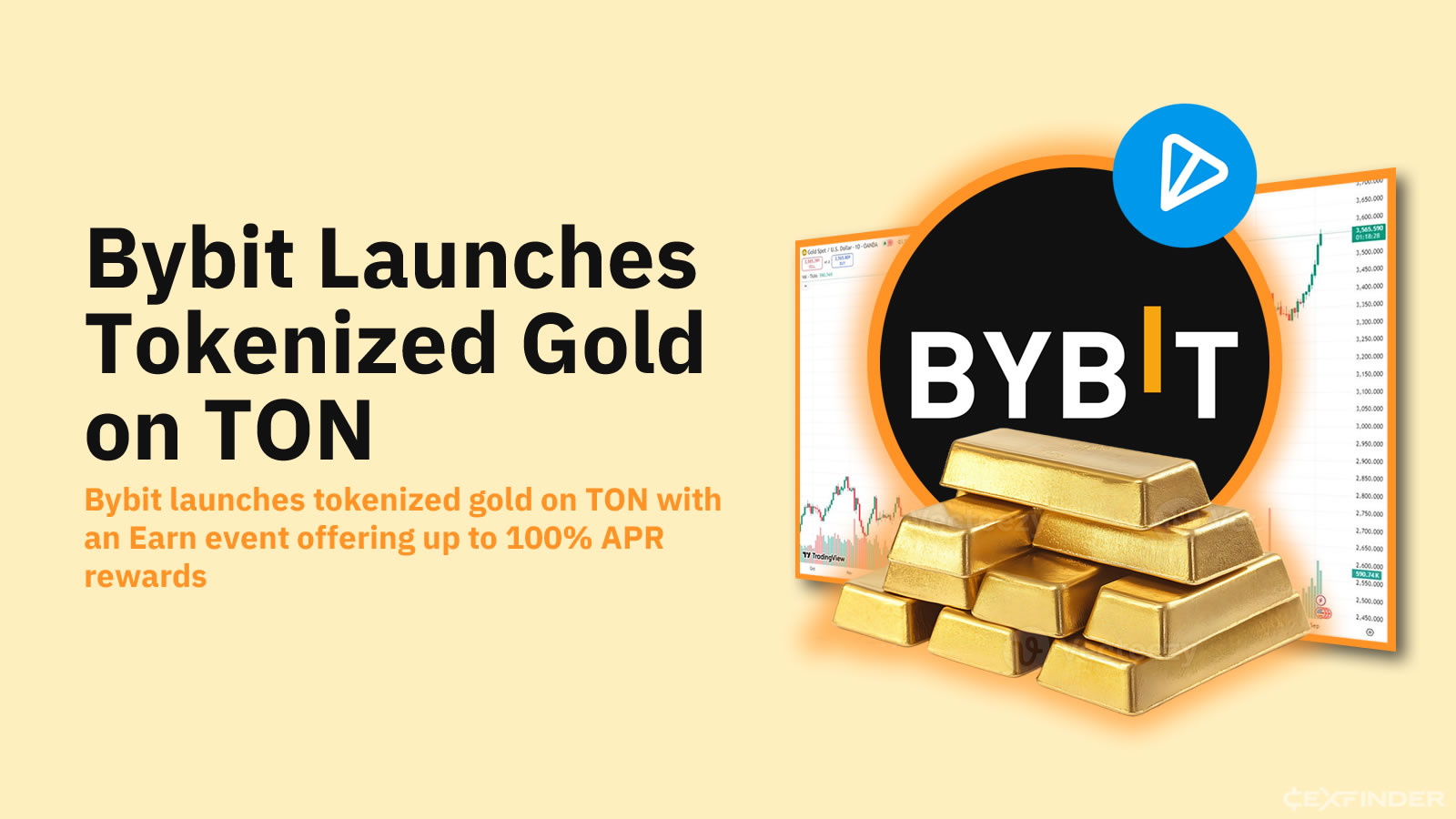 Bybit Launches Tokenized Gold on TON with Earn Yields Up to 100% - Cexfinder