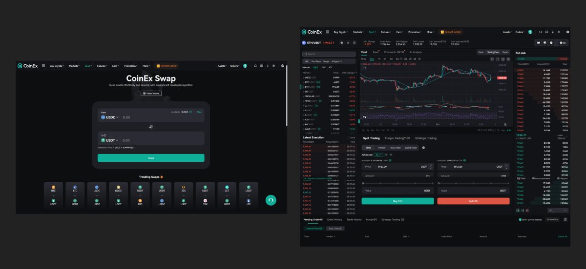 Swap vs Spot trading on CoinEx