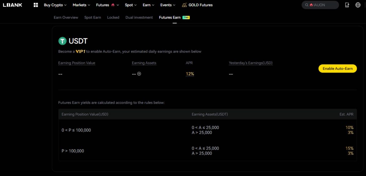 LBank Futures Earn