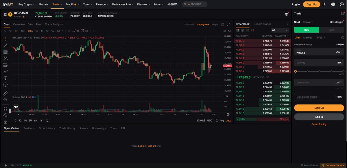 Bybit spot trading